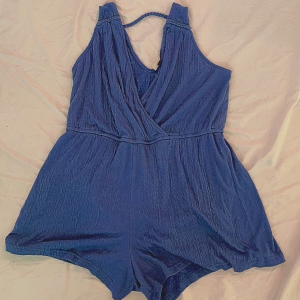 Universal Thread Romper Womens Small Blue Sleeveless Stretch Comfort